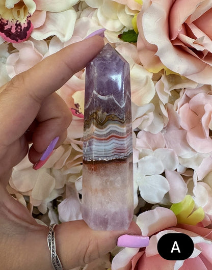 Amethyst x Agate Crystal Tower