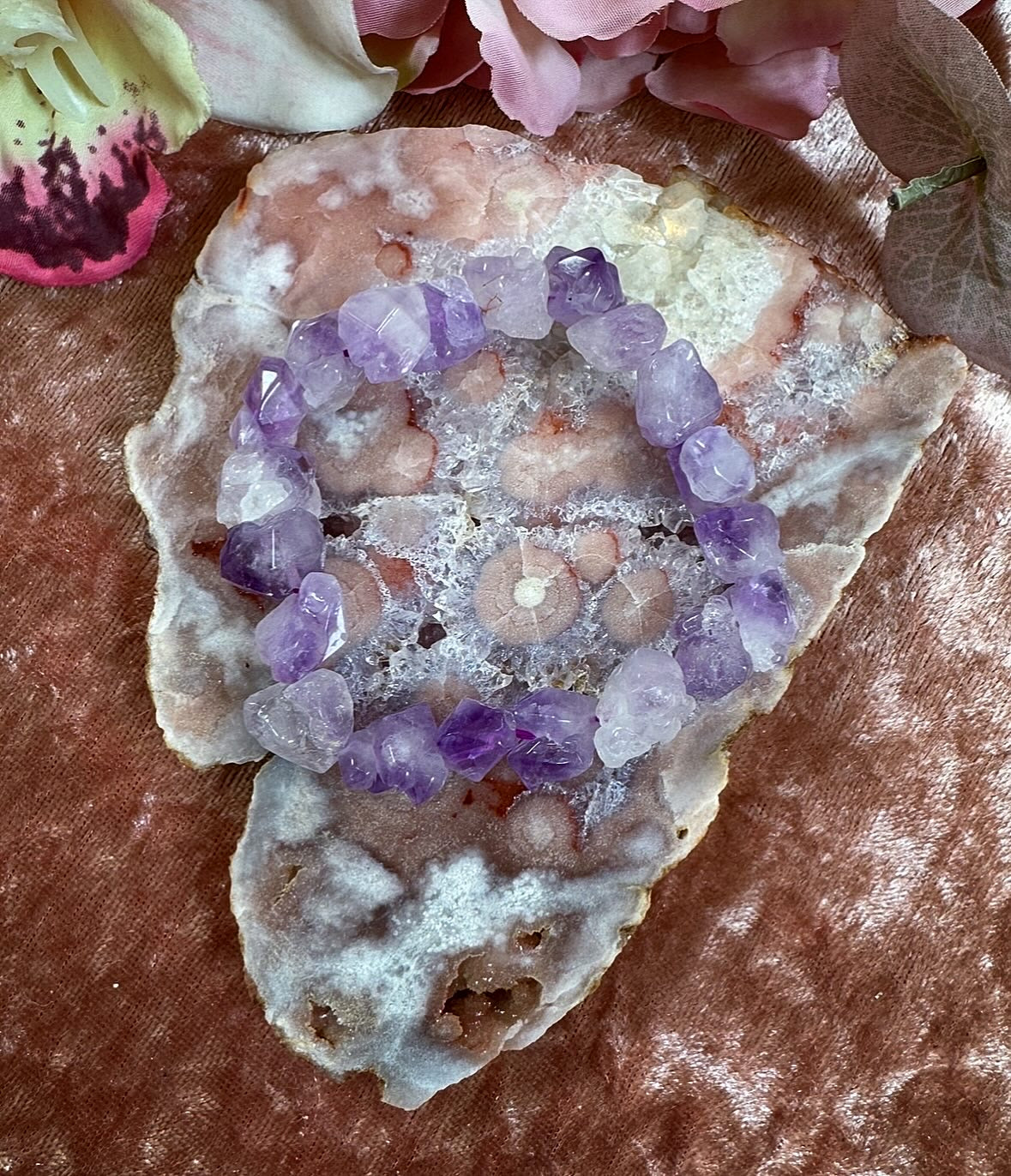 Raw Amethyst Reiki-Infused Crystal Bracelet