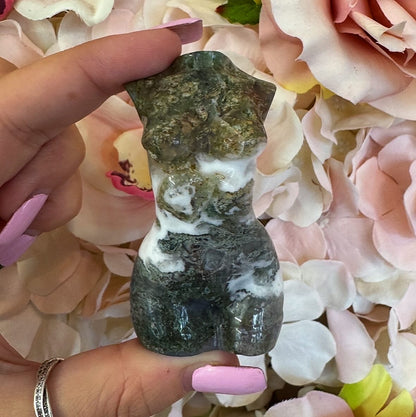 Moss Agate Body Carving