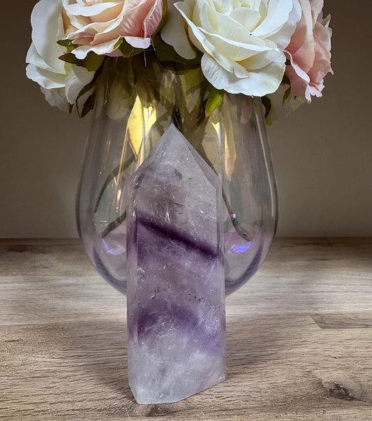 Large Phantom Amethyst Crystal Tower
