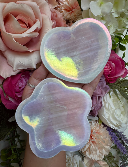 Aura Selenite Shallow Charging Dish