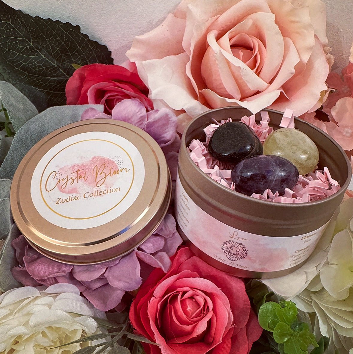 Leo Zodiac Tumble Tin Set