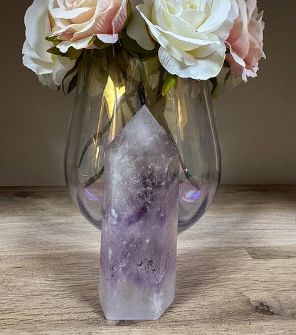 Large Phantom Amethyst Crystal Tower
