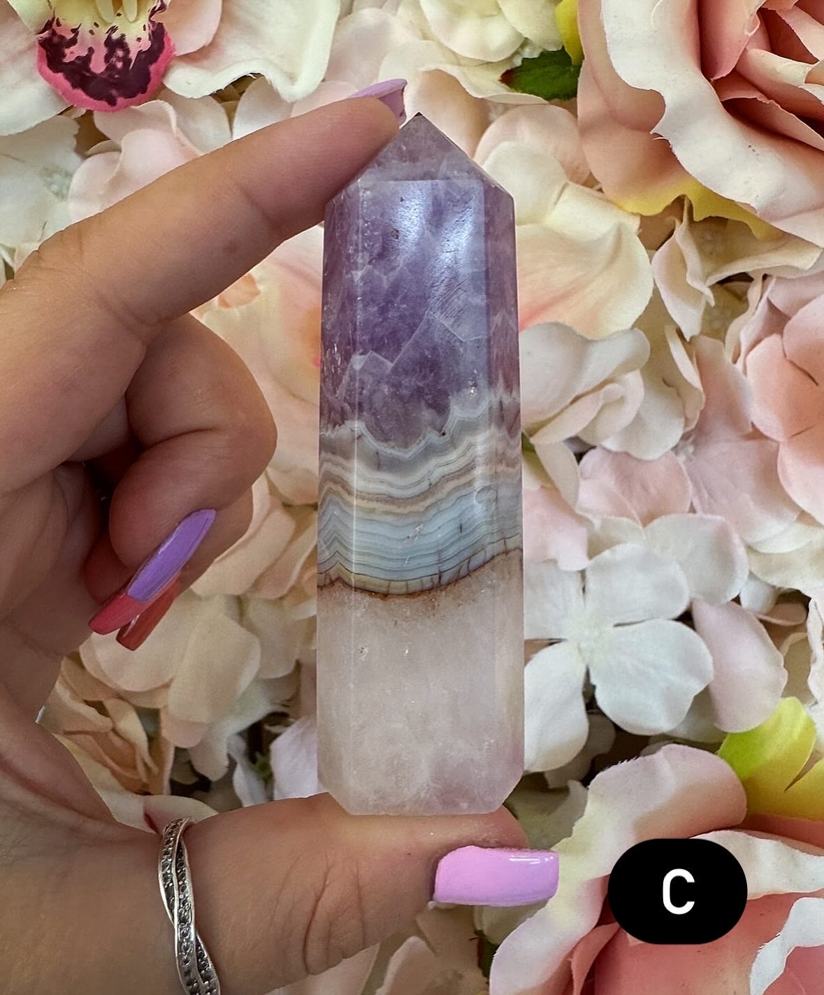 Amethyst x Agate Crystal Tower