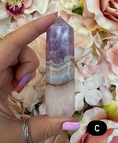 Amethyst x Agate Crystal Tower