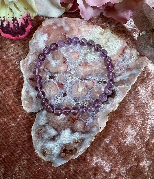 Lavender Amethyst Reiki-Infused Crystal Bracelet