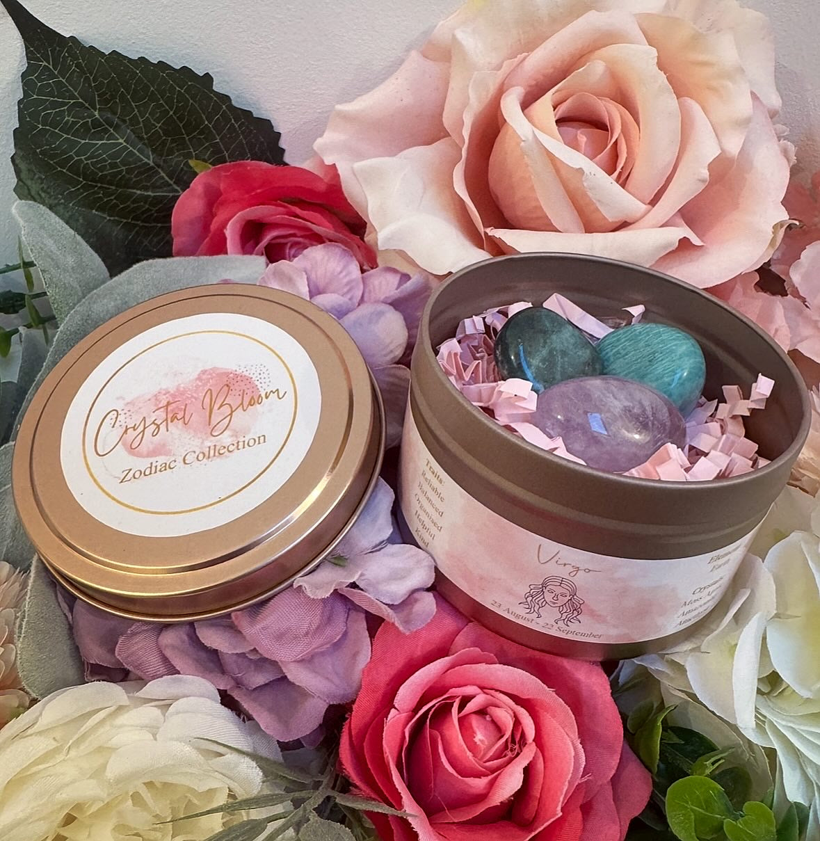 Virgo Zodiac Tumble Tin Set