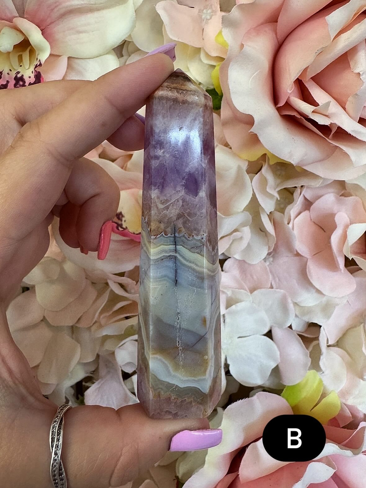 Amethyst x Agate Crystal Tower